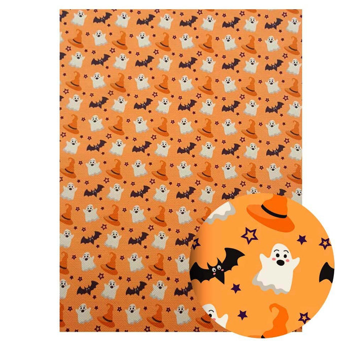 Spooky Halloween Printed Faux Leather Sheets - Crafting Essentials 🎃