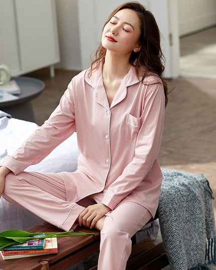 Cozy Couples Winter Cotton Pajama Set - Luxurious Sleepwear for Two
