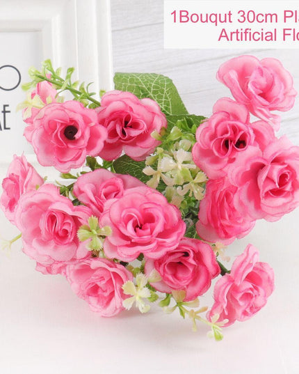 Elegant Silk Flower Arrangement with Butterfly Orchids and Mini Roses - Luxurious Botanical Display