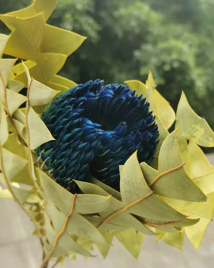 Eternal Banksia Pagoda Floral Arrangement - 30cm Unique Organic Centerpiece for Home and Special Events