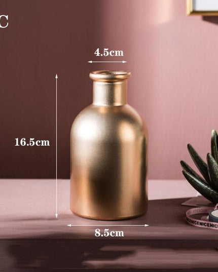 Exquisite Golden Glass Vase: Transform Your Home with Elegance