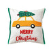 Santa Snowflake Cotton Pillow Cover - Christmas Home Decor Essential