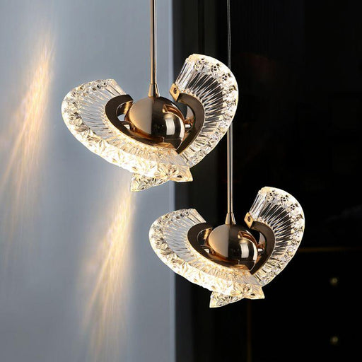 Nordic Crystal Series LED Pendant Lamp - Elegant Iron Chandelier