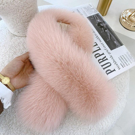 Opulent Fox Fur and Wool Scarf Collar - Transform Your Winter Wardrobe with Elegance