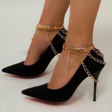 Stylish Layered High Heel Charm Anklet for Fashion Enthusiasts