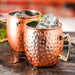 Handcrafted Copper Moscow Mule Mugs - Elegant Steel Cups with Triple Grip Handle
