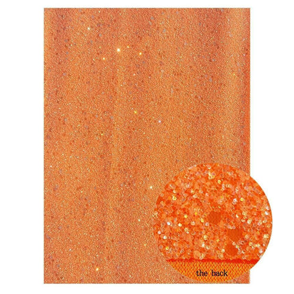 Festive Chunky Glitter Synthetic Leather Sheet for Christmas Crafts