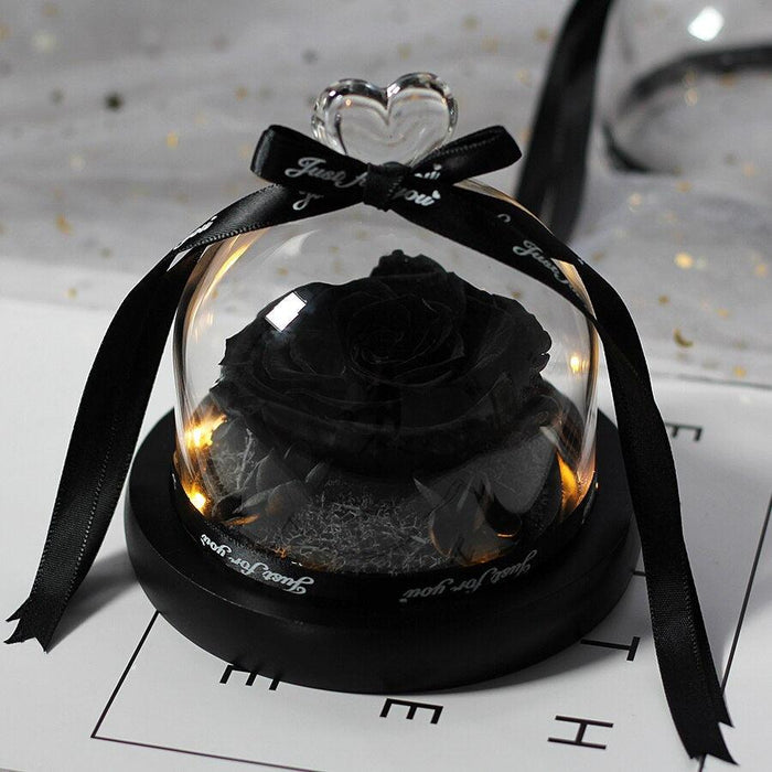 Eternal Elegance: Illuminated Glass Enchanted Rose