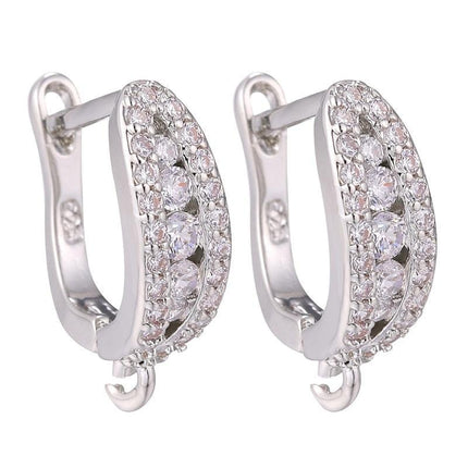 Stunning Handmade Gold & Silver Earring Hooks Adorned with Dazzling Austrian Crystals - Eco-Friendly Luxury Jewelry