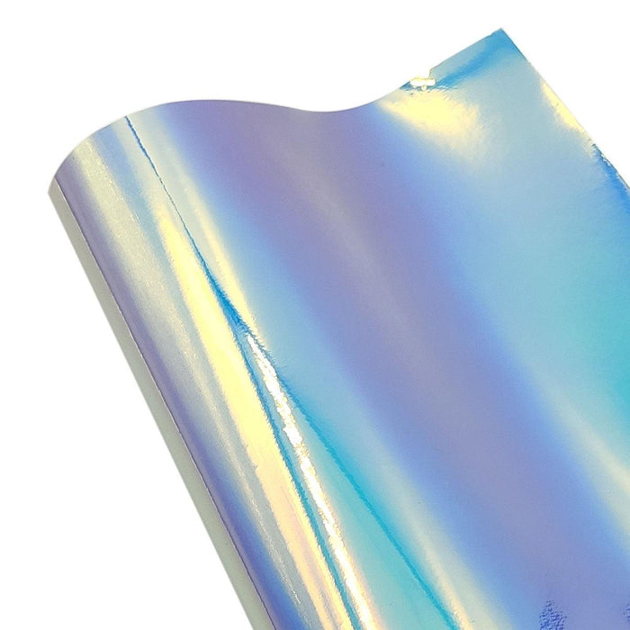 Holographic Mirror Finish PU Leather Sheet for Stylish Crafting Experience