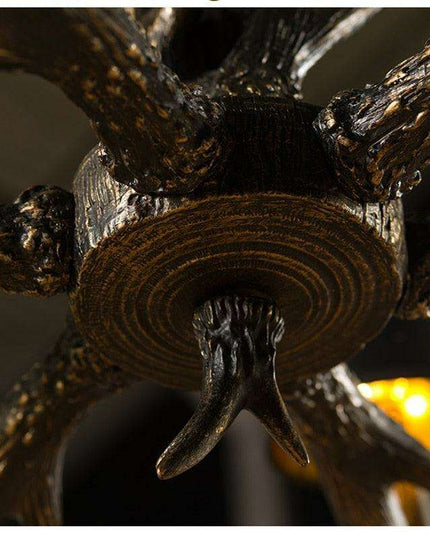 Majestic Handcrafted Deer Antler Resin Lighting Fixture - Timeless Luxury
