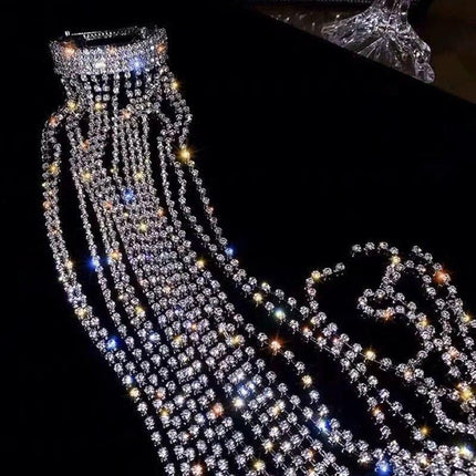 Crystal Elegance Tassel Hair Accessories for Luxe Celebrations