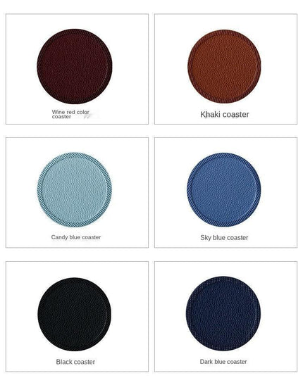 Elegant Leather Drink Coasters: Stylish Shield for Your Tabletop