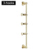 Solid Brass Wall Mount Coat Hooks with 3/4/5/6 Hooks for Hats, Scarves, Clothes Handbags - Free Adjustment Coat Rack