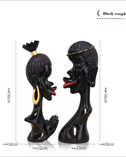 Chic Black Resin Love Sculptures for Elegant Home Decor