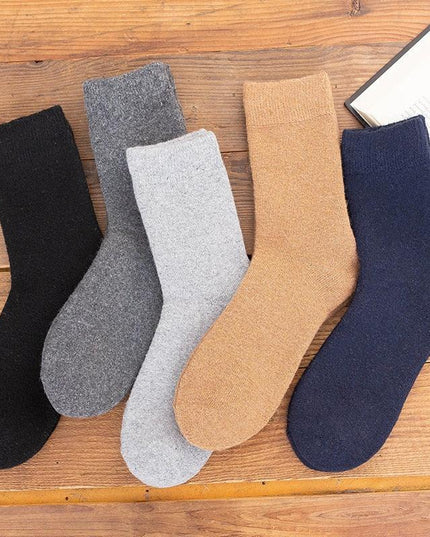 Cozy Men's Winter Wool Socks Set | 5 Pairs for Ultimate Warmth and Style