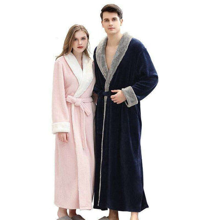 Luxurious Extra Long Flannel Robe for All Gender Relaxation