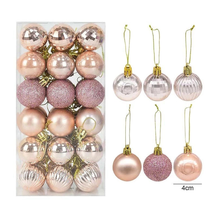 Festive Glittering Holiday Bauble Set