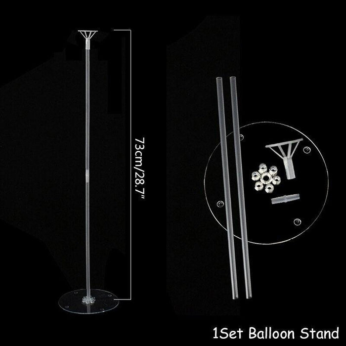 Enchanting LED Bobo Balloon Set for Magical Events with Elegant Glow-in-the-Dark Column Stand