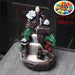 Tranquil Mountain River Backflow Incense Burner Set with 100 Incense Cones