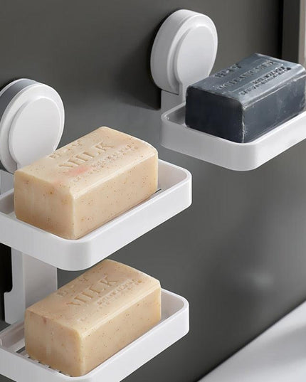 Wall-Mounted Soap Dish with Advanced Drainage Feature