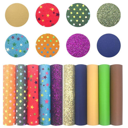 Chic Blossom Glitter Fabric Set: Luxe Materials for Stylish DIY Creations