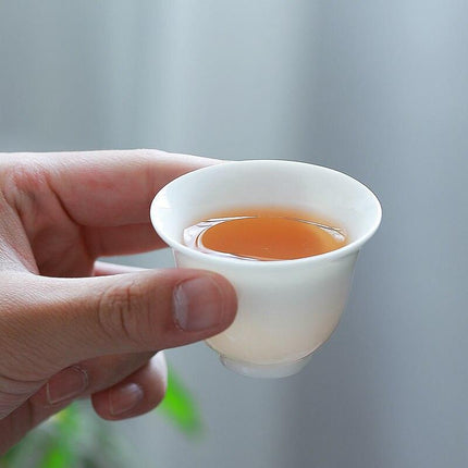 Exquisite Limited Edition Mutton Fat Jade White Porcelain Kung Fu Tea Cup