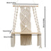 Bohemian Macrame Storage Shelf with Elegant Tassels - Handcrafted Decor for Stylish Spaces