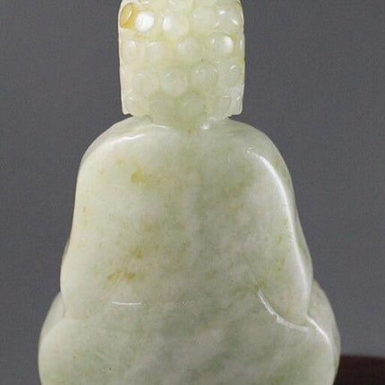 Tranquil Jade Buddha Amulet - Handcrafted Symbol of Peace from China