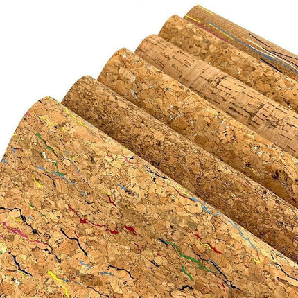 Transform Your Designs with Elegant Wood Grain Cork Leather