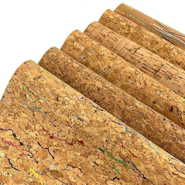 Transform Your Designs with Elegant Wood Grain Cork Leather