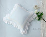 European Elegance Striped Pillowcase with Ruffle Lace Touch