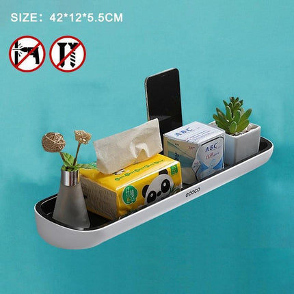 Sleek Space-Saving Wall Storage Rack for Bathroom Essentials