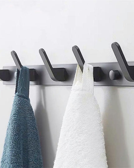 Chic Wall-Mounted Storage Organizer with Hooks and Shelf - Sleek Home Organization Solution