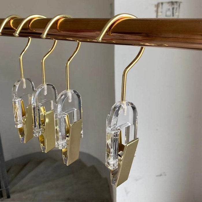 Transparent Acrylic Closet Hooks Set for Efficient Storage