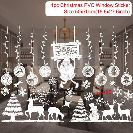 Festive Holiday Celebration Sticker Set: Christmas & New Year Wall and Window Decor
