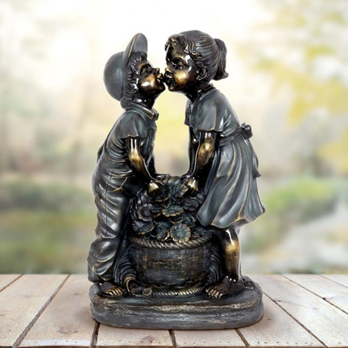 Charming Vintage Children’s Resin Fountain Sculpture for Outdoor Delight