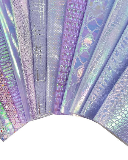 Sparkling Violet Faux Leather Fabric - A Must-Have for Dazzling DIY Projects