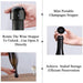 Champagne Stopper with Spinning Lock for Effortless Preservation