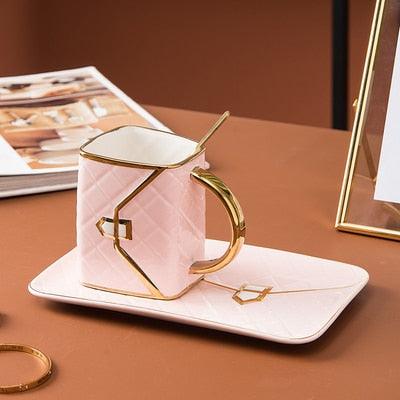 Chic Lady's Handbag-Inspired Coffee Cup Set - Perfect Gift for Birthdays and Holiday Celebrations!