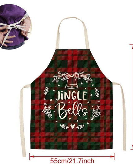 Merry Christmas Linen Cooking Apron - Essential Festive Attire & Gift Idea