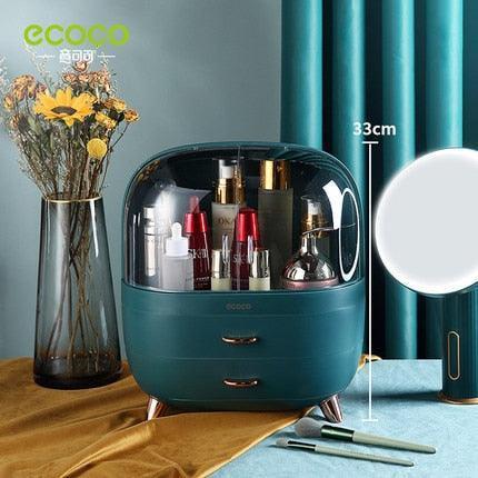 Elegant Makeup and Jewelry Storage Solution with Spacious Organization Compartments