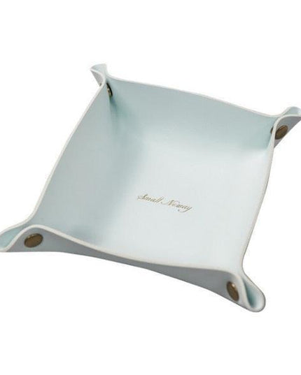 Chic PU Leather Desktop Storage Tray for Stylish Home Organization