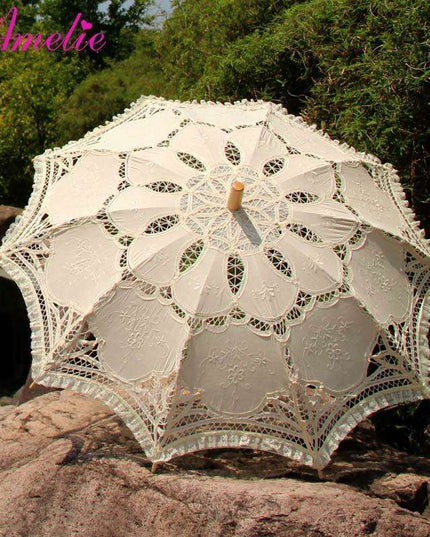 Lace Elegance Victorian Umbrella - A Touch of Class for Any Celebration