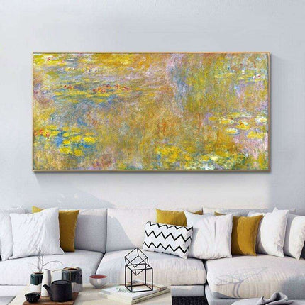 Monet's Water Lilies Canvas Art for Stylish Interior Design