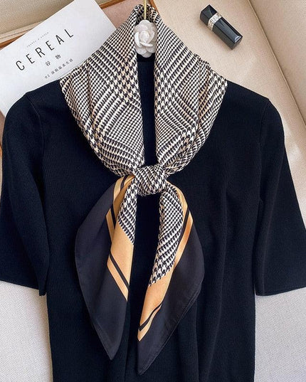 Elegant 90x90cm Silk-Feel Scarf for Women - Luxurious and Versatile Accessory