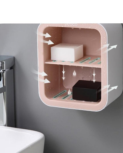 Elegant Botanical Wall-Mounted Soap Organizer for Stylish Bathroom Storage