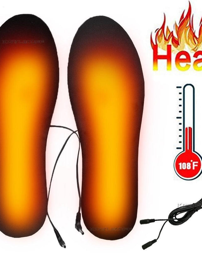 Rechargeable Carbon Fiber USB Heated Insoles for Ultimate Winter Comfort