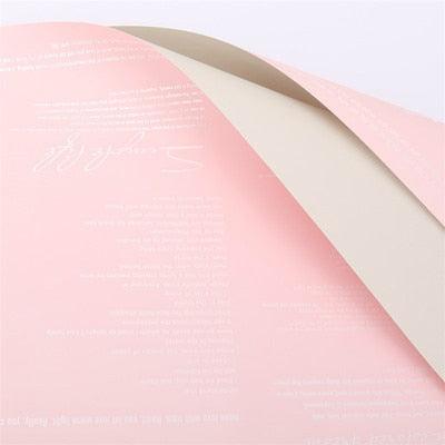 Elegant Floral English Letters Wrapping Set - Premium Waterproof Gift Paper Kit - Korean Decorative Supplies