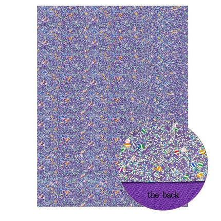 Sparkling Violet Faux Leather Fabric - A Must-Have for Dazzling DIY Projects